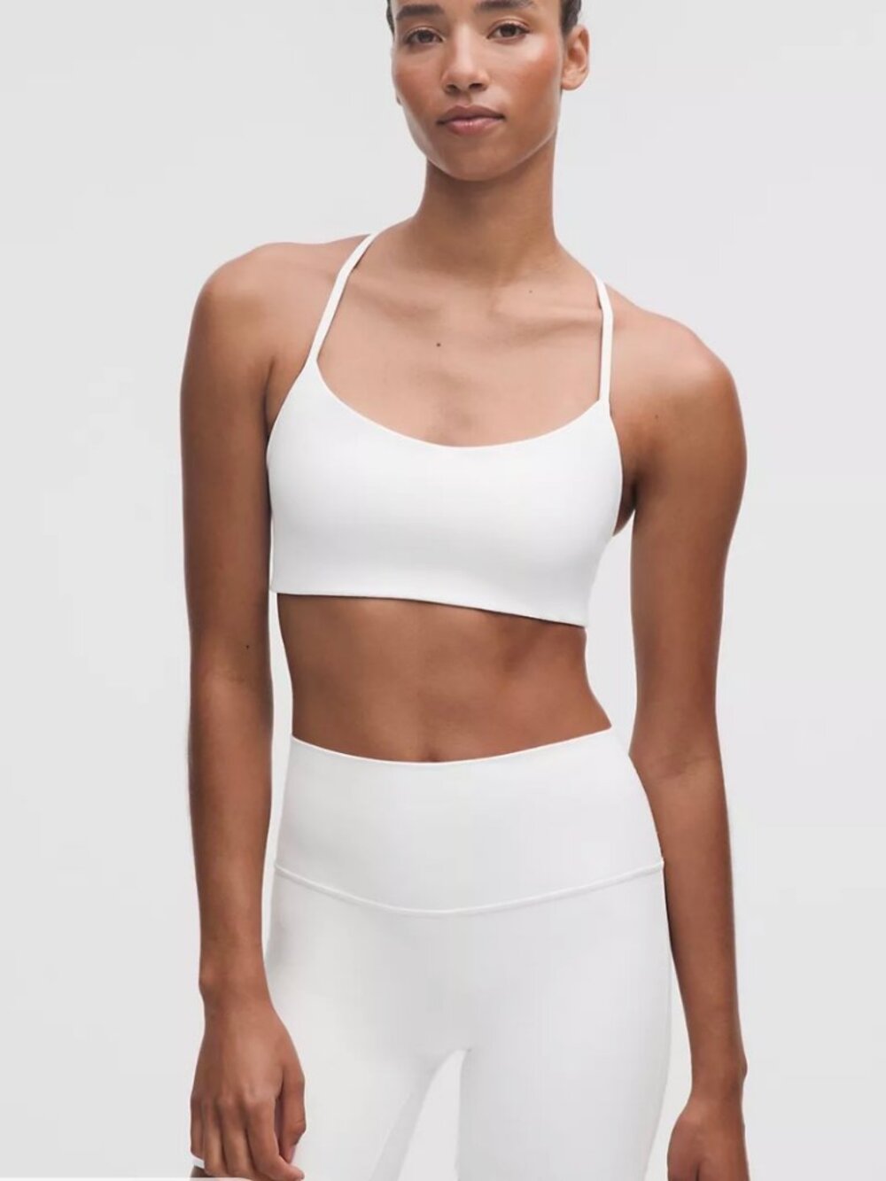 *NWT* Lululemon Flow Y Bra IV, White, Size (4)